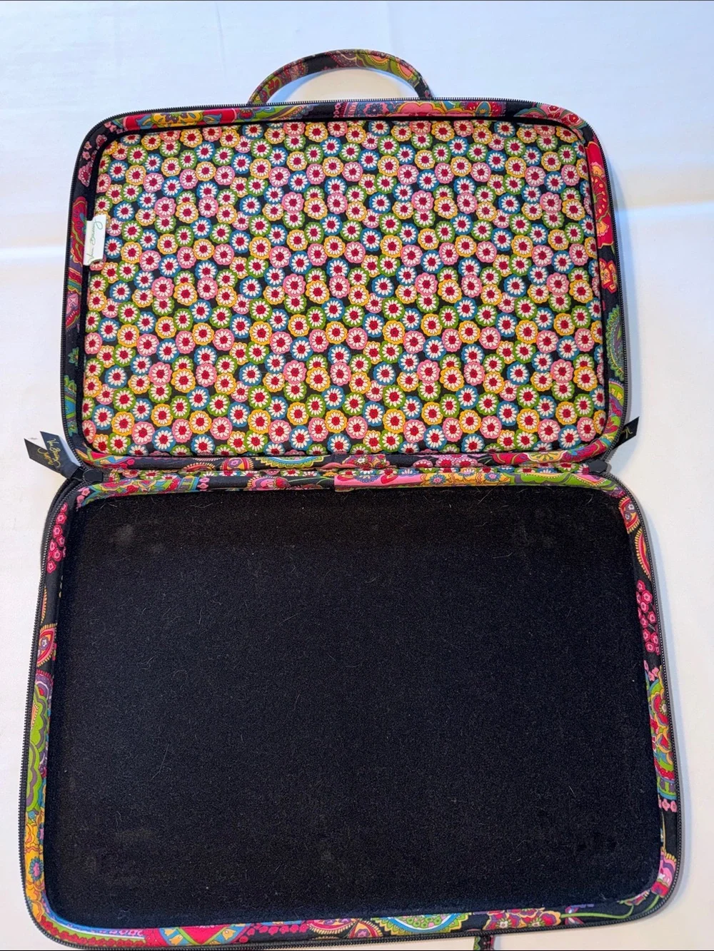 Vera Bradley Retired Hard Sided Laptop Case Shoulder Strap Symphony in Hue